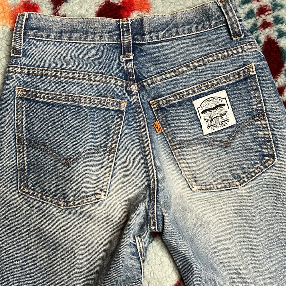 Levi’s vintage 80s orange tab cropped jeans 24” waist - Picture 12 of 13